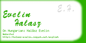 evelin halasz business card